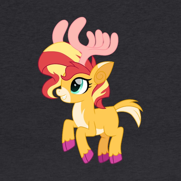 Sunset Shimmer reindeer by CloudyGlow